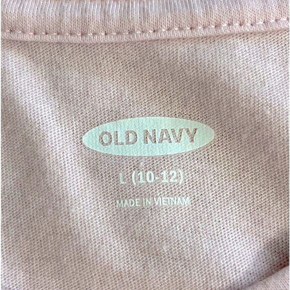 🌴 Old Navy Pale Pink/blush Basic Crewneck Tee Girls L(10-12) - Picture 3 of 7